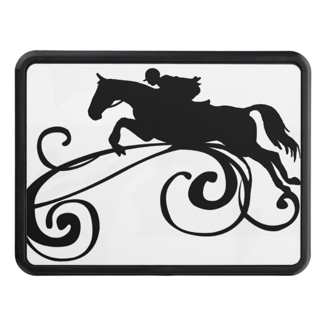 English Equestrian Flourish Trailer Hitch Cover (Front)