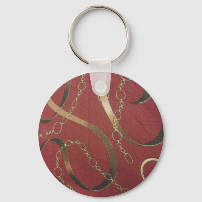 English Equestrian - Red Keychain (Front)