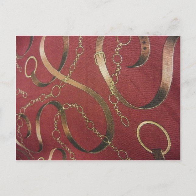 English Equestrian - Red Postcard (Front)