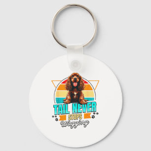 English Er Spaniel Lover Funny Er Spaniel Retro Keychain