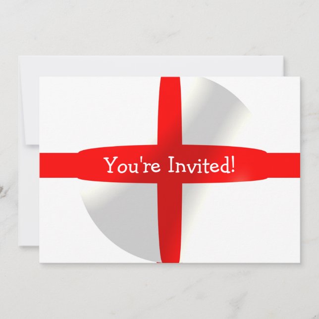 English Flag Any Occasion Invitation (Front)
