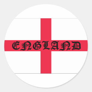 English Flag Classic Round Sticker