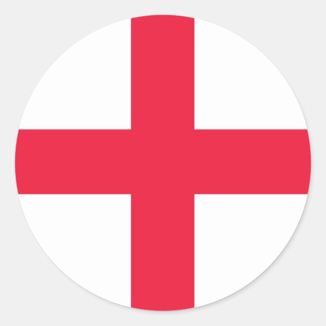 English Flag Classic Round Sticker (Front)