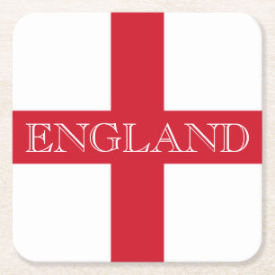 English Flag England coastercnt Square Paper Coaster