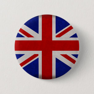 English flag of England textured 2 Inch Round Button