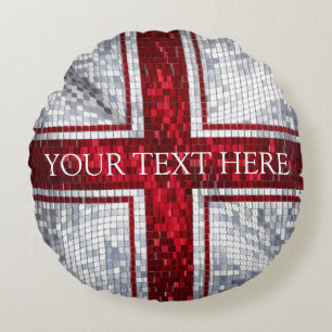 ENGLISH FLAG ROUND PILLOW