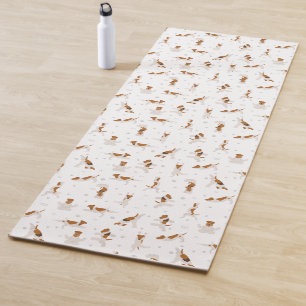 English Fox terrier yoga pose Mat