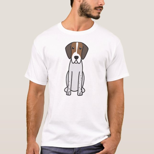 English Foxhound Dog Cartoon T-Shirt (Front)