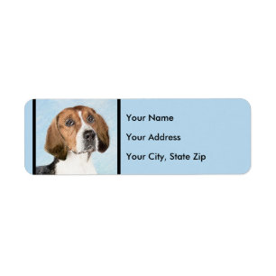 English Foxhound Painting - Cute Original Dog Art