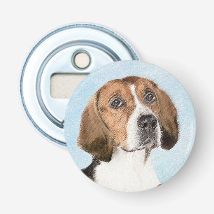 English Foxhound Painting - Cute Original Dog Art Bottle Opener