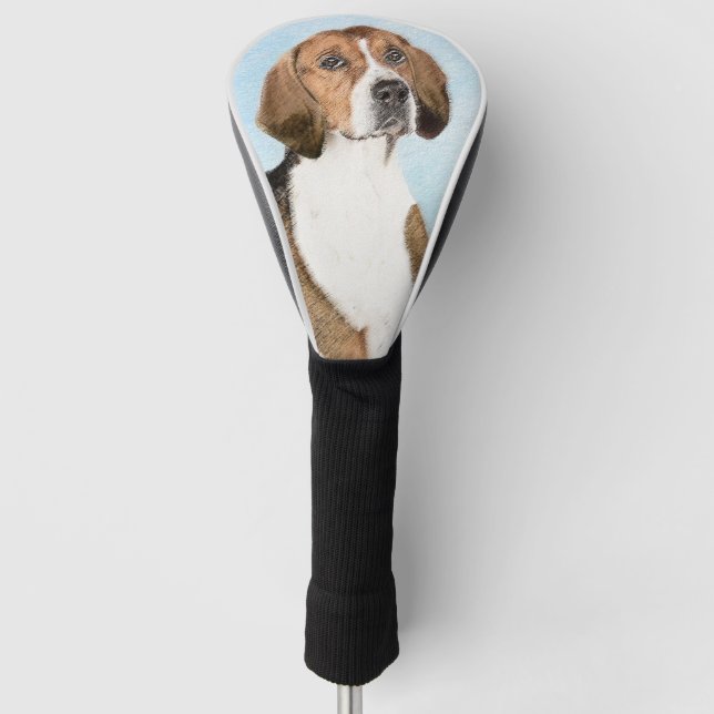 English Foxhound Painting - Cute Original Dog Art Golf Head Cover (Front)