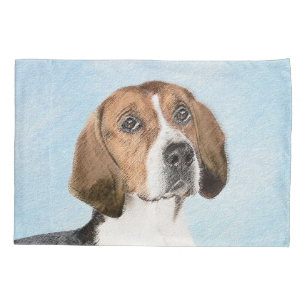 English Foxhound Painting - Cute Original Dog Art Pillowcase