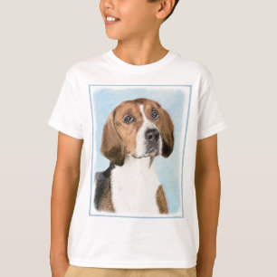 English Foxhound Painting - Cute Original Dog Art T-Shirt