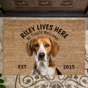 English Foxhound Personalized Pet Doormat