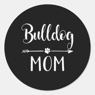 English French American Bulldog Mom Classic Round Sticker