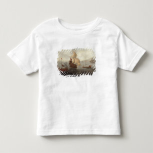 English Galley Frigate Flanked by Ottoman State Ba Toddler T-shirt