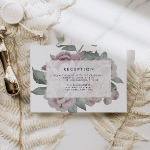 English Garden Floral Reception Card