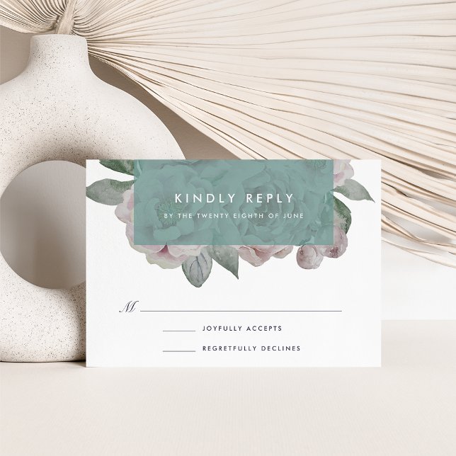 English Garden Floral RSVP Card | Jade (Creator Uploaded)