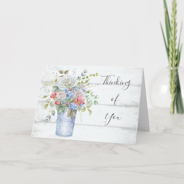 English Garden Floral Thinking of You Card (Front)