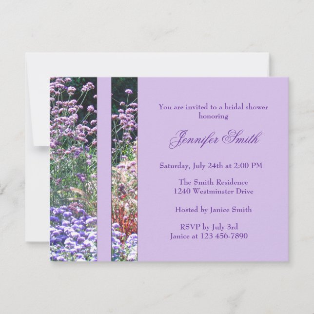 English Garden Florals Bridal Shower Invitation (Front)