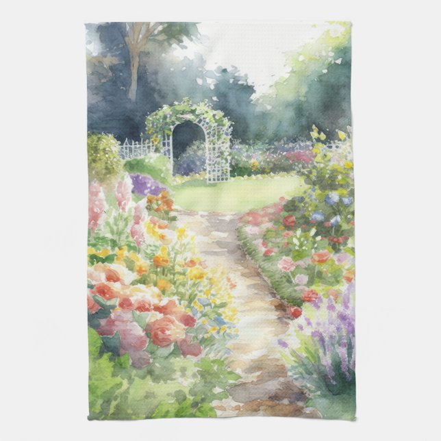 English Garden  Kitchen Towel (Vertical)