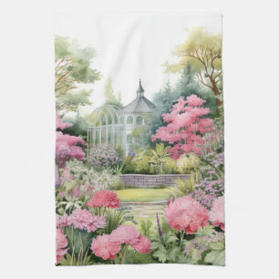 English Garden Landscape Kitchen Towel