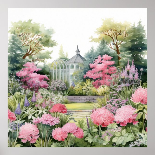 English Garden Landscape Poster (Front)