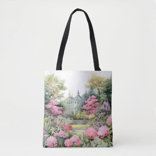 English Garden Landscape Tote Bag (Front)