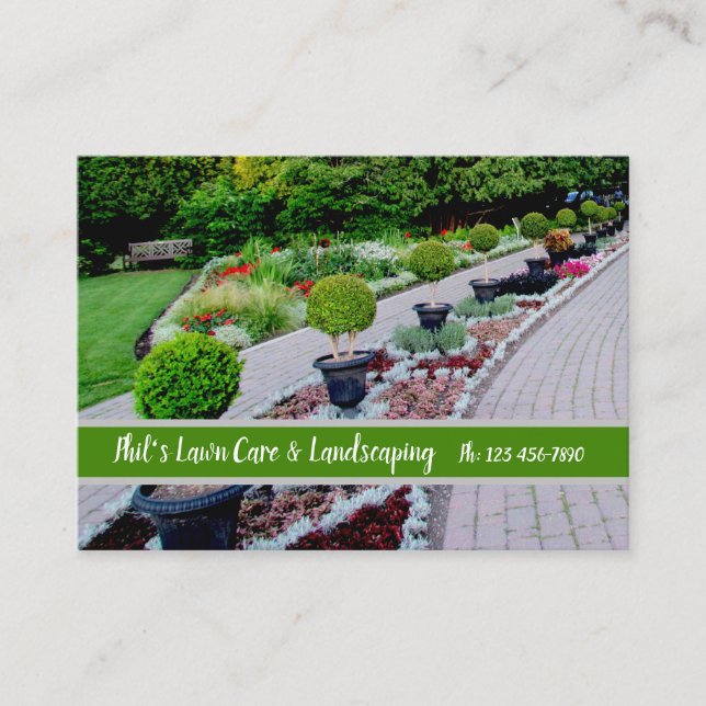 English Garden Landscaping Business Card (Front)