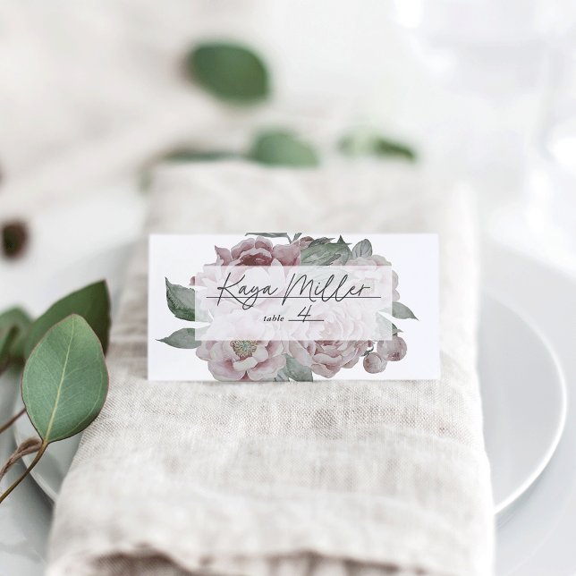 English Garden Marsala Place Card (Creator Uploaded)
