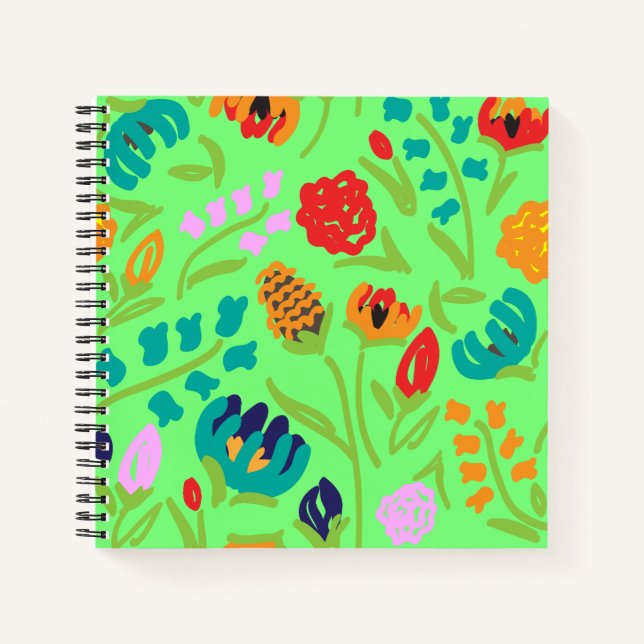 English Garden Mint Spiral Notebook (Front)