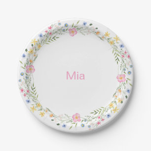 English Garden Personalized Birthday Party  Paper Plate