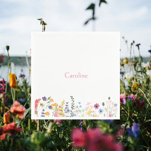 English Garden Personalized Name Cocktail Napkin