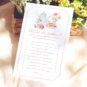 English Garden Tea Party Bridal Shower Game