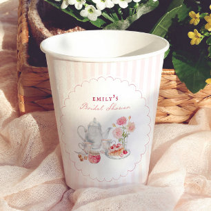 English Garden Tea Party Bridal Shower Paper Cups