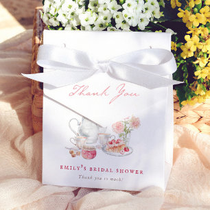 English Garden Tea Party Bridal Shower Thank You Favor Box