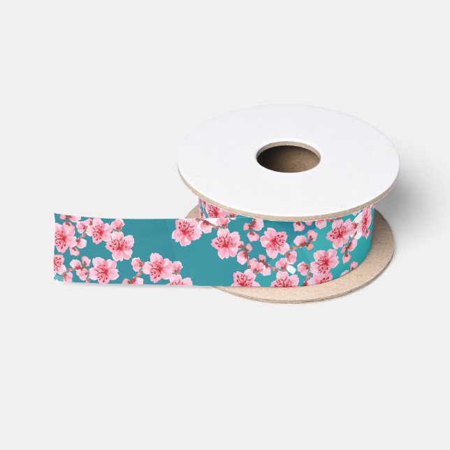 English Garden Vintage Flowers Satin Ribbon (Spool)