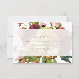 English Garden Wedding Reception Card