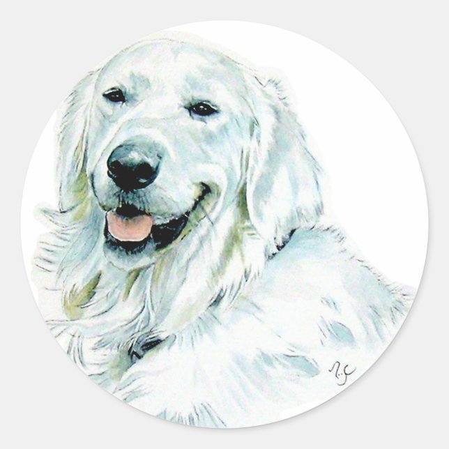 English Golden Retriever Stickers (Front)