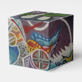 Boîte De Rangement Rectangulaire Décorative - Thème Graffiti London - Métal Noir - 8 Cm De Haut - Neuve