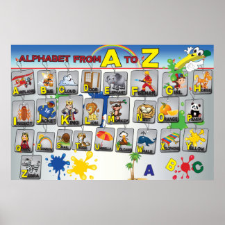 English Grammar Alphabet poster