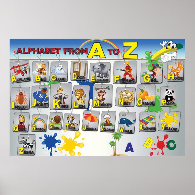 English Grammar Alphabet poster (Front)