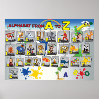 English Grammar Alphabet poster