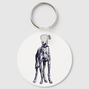 English Greyhound Breed Keychain