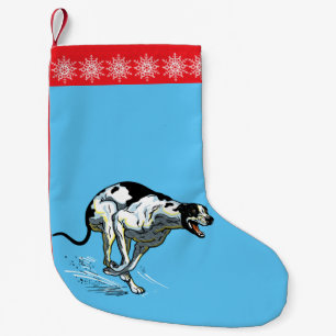 english greyhound small christmas stocking