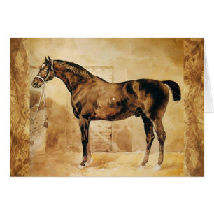 ENGLISH HORSE IN STABLE Parchment