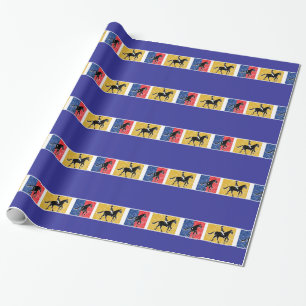 English Horse Rider Wrapping Paper