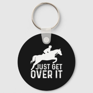 English Horse Riding Hunter Jumper Girl Horseback  Keychain