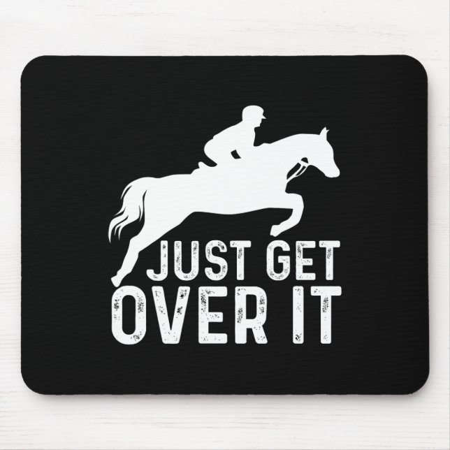 English Horse Riding Hunter Jumper Girl Horseback  Mouse Pad (Front)