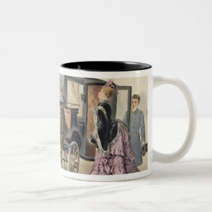 English Horses Two-Tone Coffee Mug